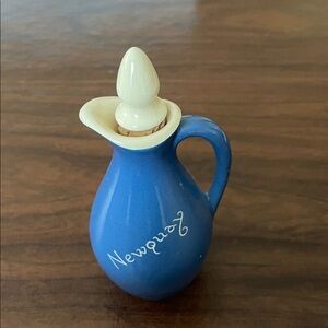Sandygate Devon Blueware Newquay. small pitcher with cork lid